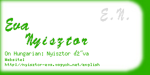 eva nyisztor business card